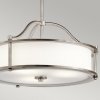 Lampa wisząca półplafon Emory 3 źródła światła klasyczny pewter uniwersalna metal i szkło KL-EMORY-P-S-CLP KICHLER